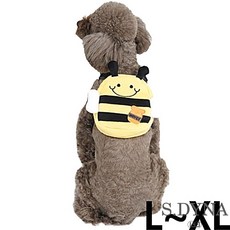 리드줄연결 반려동물가슴줄 펫하네스 백팩 꿀벌 L-XL