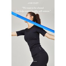 제인코트 [NC 백화점 송파] 과하지않은 메쉬배색으로 어디에도 어울릴수 있는 반팔상의요가복