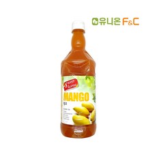 FNC스위트카페 망고 프리미엄시럽 1L리터 패션후루츠, 1개