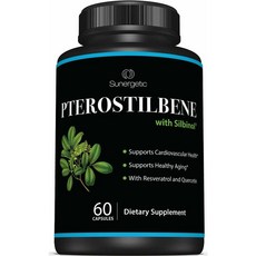 Sunergetic Pterostilbene 서너제틱 프테로스틸벤 레스베라트롤 60정, 1개
