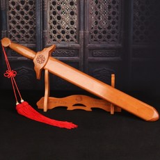 전통 홈인테리어 장식용 멋진 목재 팔괘칠성 목검 검집 중국검 스워드 가검 소품, 팔괘칠성검70cm(받침)