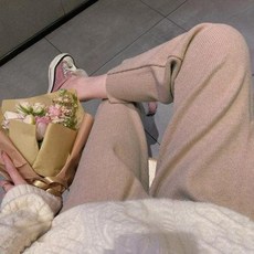 임산부 바지 감응 벨트 오피스 임부복 니트 임부 팬츠 가을겨울에 겨울 패션 덧바지에 여자