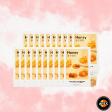 마스크팩 미샤 꿀팩 (10+10) 에어리밀착시트 수분보습막 가볍고 산뜻한 거친피부정리 윤기 광채, 20개