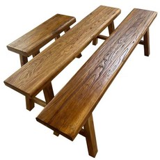 원목 고재 벤치 스툴 사각 카페 엔틱 레트로 정원 롱, 80x26x45