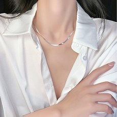 뱀줄실버목걸이