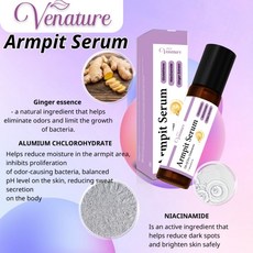 Venature Armpit Serum 항균 겨드랑이용 탈취제 72시간 발한 방지, 1개, 10ml