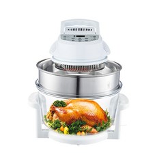 TCHOSE대용량 투명 유리 에어프라이어 12L/17L, 12L