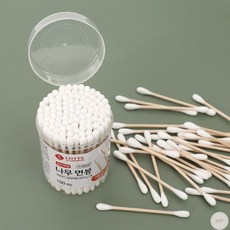 면봉 나무 100개입 원형 고급면봉 미용면봉 화장면봉
