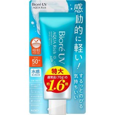 [대용량] 비오레 UV 아쿠아 리치 워터 리 에센스 85g (일반 제품의 1.7 배) 선크림 SPF50 + / PA ++++, 110g, 1개