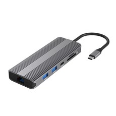 10 in 1 typec USB 허브에서 HDMI2.1 HDMI2.0 HDTV RJ45 1000M PD100W TF SD Reader, 1개