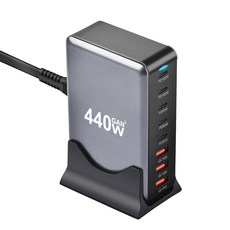 3.0 USB C타입 고속 충전기 휴대가 편리한 태블릿 440W Gan 모바일 8 포트 5C3A PD 신제품, 04 Korea plug