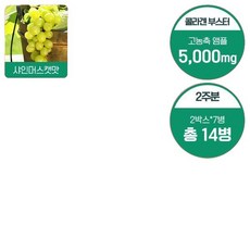 (비거너리 바이 달바)샤인머스켓맛 식물성 콜라겐 앰플 5000mg 2BOX (맛보기 2주용/14개입)