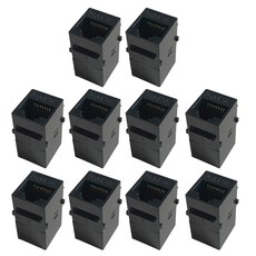 10 피스 RJ45 커넥터 CAT6 CAT5E 이더넷 케이블 익스텐더 키스톤 어댑터