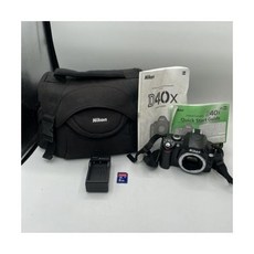 니콘 D40x DSLR 카메라 본체 10.2MP 충전기 8GB 메모리 카드 백