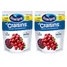Ocean Spray Craisins Dried Cranberries 오션 스프레이 크레이신 드라이드 크랜베리 1.3kg 2팩, 단일상품