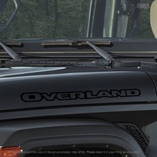 그리븐 지프 오버랜드 스티커 데칼 Jeep JL 랭글러 50100, 60cm, 무광블랙, 1개