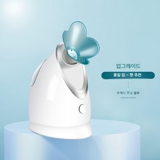 얼굴스팀기 안면스팀기 가정용 미스트기 수분공급기 페이스 온냉 스티머, 원컬러, KD2330-청록색 꽃잎(업그레이드)