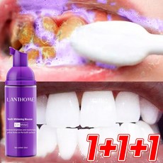 WAN BT 미백 셀프 화이트닝 미백 구강 위생 클렌징 얼룩 제거, 3개, 50ml