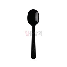 [ILYONG] 일회용 스푼 BW 중 145mm 벌크포장 2000개 검정 빙수 아이스크림, 1개