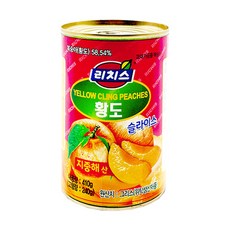 리치스 황도 슬라이스, 410g, 24개