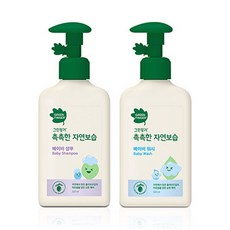 그린핑거 촉촉한 자연보습 베이비 워시320ml+샴푸320ml, 1세트, 320ml + 320ml