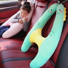 뒷좌석 어린이 쿠션 H타입 안전벨트 무압박 압박방지 장거리 애착인형, H타입_안전벨트인형, 핑크토끼, 1개