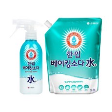 한입 베이킹소다수 400ml + 리필 1.2L, 1세트