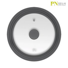 PN풍년 실리콘 멀티 뚜껑 24-28cm 쿨그레이 냄비 프라이팬 덮개, 1개
