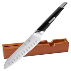 Linoroso Santoku 나이프 주방 울트라 샤프 셰프 152cm6인치 정밀 단조 독일 고탄소 스테인리스 스틸 요리 정교한 서랍 블록 포함 MAKO 시리즈 148857, 1개