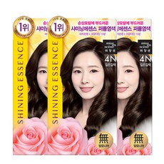 미쟝센 샤이닝 에센스 새치전용 염색제, 4N 짙은갈색, 3개