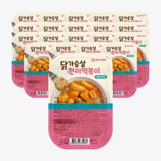 미트리 닭가슴살 현미떡볶이 매콤까르보 250g, 20개