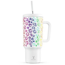 손잡이가 텀블러 진공 단열 자동차 머그잔 벽 열 아이스 여행용, A.40oz, 1개