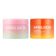 에이프릴스킨 머랭솝 시너지 SET [캐로틴 멜팅 클렌징밤90ml+ 핑크알로에 팩 클렌저 120g], 1개