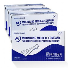 Tongue Depressors wood 설압자 100개입 혀누르개 목설압자 나무설압자, 4개