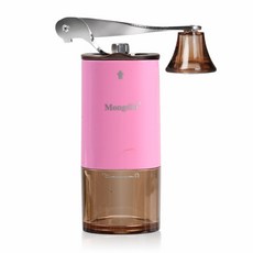 YEGO 커피 그라인더 핸드그라인더 가정용 원두그라인더 소형 수동 커피머신 분쇄기 커피분쇄기, 핑크