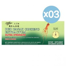 Prince of Peace 프린스 오브 피스 레드 파낙스 진셍 익스트랙텀 30개입 300ml 3팩 Red Panax Ginseng Extractum Ultra Strength, 3개