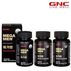 [GNC] 메가맨 멀티비타민 앤 미네랄 (90정) 45일분 x 3병, 3개, 단품, 90정