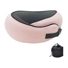 메모리 폼 U자형 베개 목 여행 비행기 낮잠 목베개, One Size, E