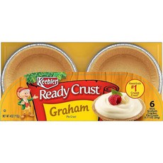 Keebler 레디 파이 크러스트 그레이 회색엄 크래커 20.1g 7온스 6개 118.3ml 4온스 Ready Crust