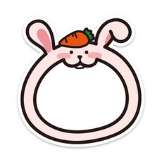 [40장] 어린이집 유치원 답례스티커 생일스티커 기념일스티커 유치원스티커, 40매, M01_토끼 메모형