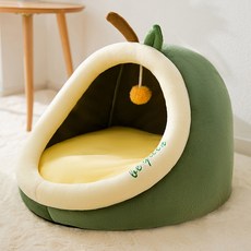 강아지 하우스 고양이 숨숨집 애견 중형 대형, 아보카도