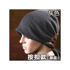 비니 빅헤드 유행하는남성복 가을 겨울 빅사이즈 니트모자 풀오버 캐쥬얼 스트릿 여성 2050, 조절할 수 있는_1016 스냅 그레이