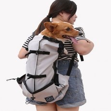 강아지 배낭가방 이동백팩 애견배낭 중형견 이동가방, 블랙S, 1개
