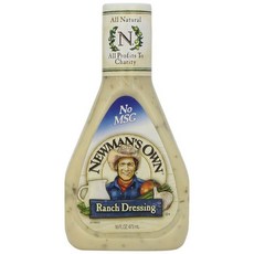 Newman's Own Salad Dressing Ranch 16-Ounce (Pack of 3) 뉴먼스 오운 샐러드 드레싱 랜치 16온스(3개 팩), 473ml, 3개