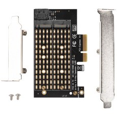 Pcie to M2/M.2 어댑터 M.2 Ngff 데스크탑 X4 X8 X16 Nvme Sata 듀얼 SSD Pci Express 카드, [01] Black, 1개