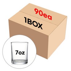 캔들 용기 투명 글라스 7온스 90개(1BOX)/도매