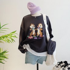 비헤이즐 디즈니정품 칩과데일 루즈핏맨투맨