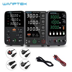  DC 전원 공급 장치 파워 서플라이 조정 가능 30V 10A 4 자리 LED 디스플레이 USB5V 2A 고속 충전 실험실 전압 조정기 AC220V110V, 6.4 Digits 30V 10A 