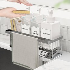 모든집 304올스텐 넓은 와이드 행주걸이형 수세미거치대, 와이드행주걸이형+칸막이2P(색상:스텐), 1개, 걸이바형+칸막이2P(색상:스텐) 와이드행주걸이형+칸막이2P(색상:스텐), 1개, 와이드행주걸이형+칸막이2p(색상:스텐)