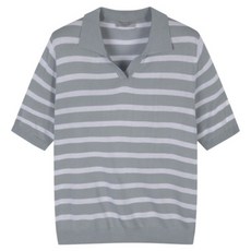 워셔블슬릿넥반팔스웨터